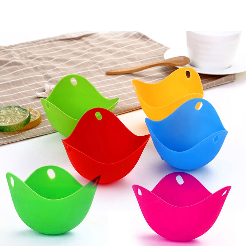 4pc Egg Poachers Silicone Egg Cooker Kitchen Tools Pancake Cookware Steam Eggs Plate Tray Healthy Egg Pancake