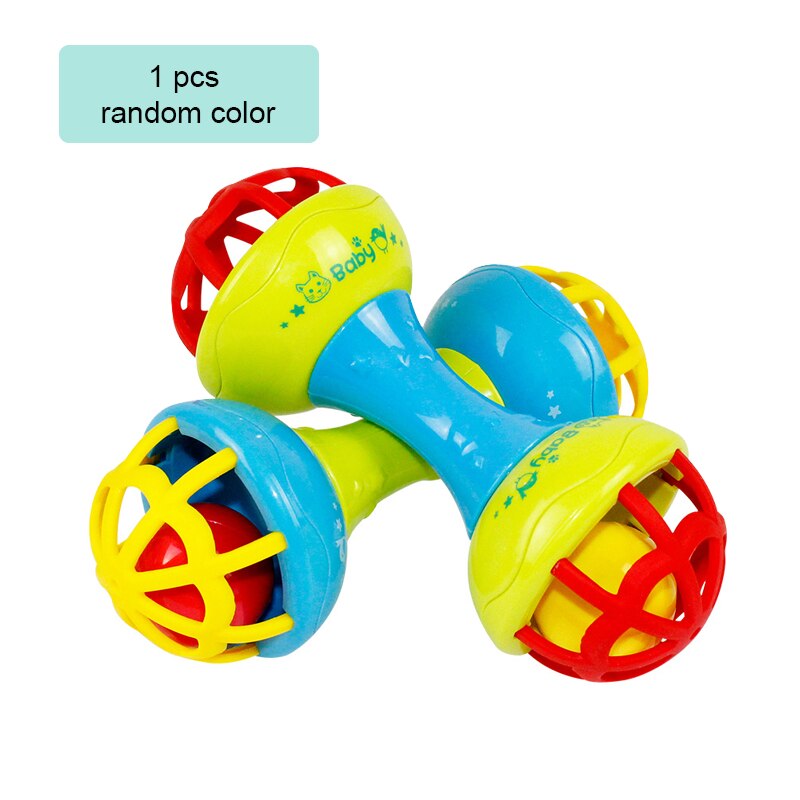 1 pcs Baby Rattles Soft glue DIY Educational Multilateral Rattle Ball With Rattles Baby Hand Catch Ball Toy Teether For Newborn: 1 pcs no box e