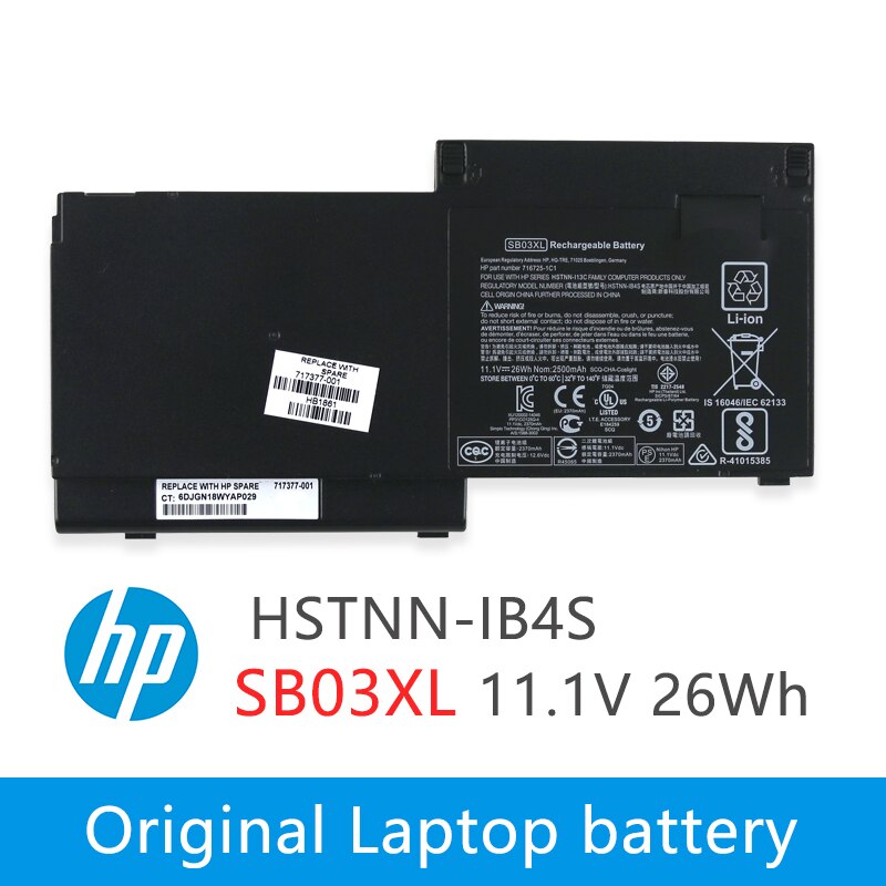 Kede  sb03xl alkuperäinen akku hp elitebook 820 720 725 g1 g2 hstnn -ib4t hstnn -l13c hstnn -lb4t sb03046xl 717378-001 e7 u 25aa