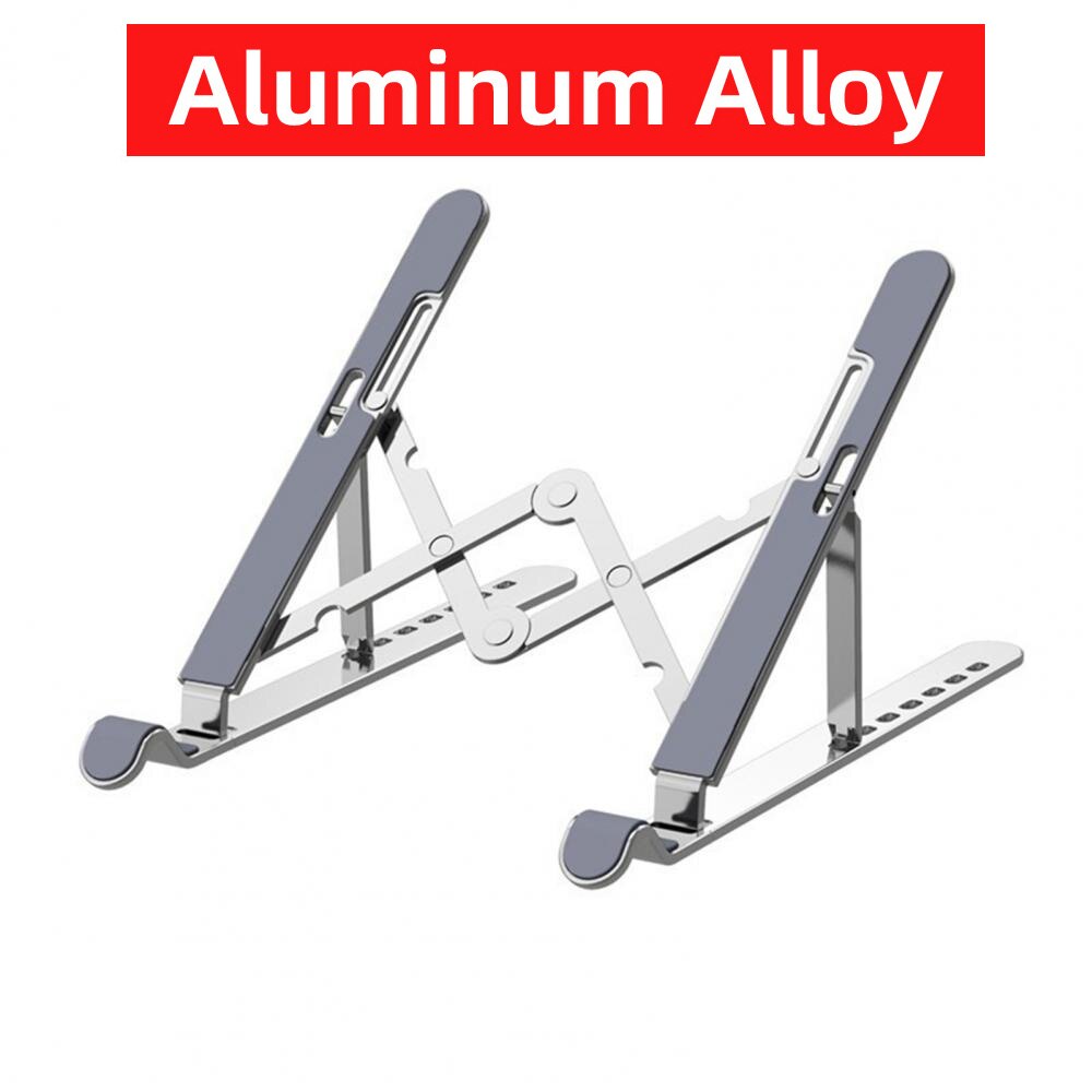 Laptop Stand Aluminium Legering Notebook Stand Opvouwbaar Voor Laptop Base Macbook Pro Holder Verstelbare Beugel Computer Accessoires: Aluminum Upgraded