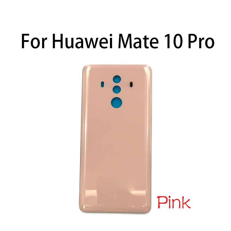 Capa traseira para porta de celular, peça de reposição com adesivo cola para huawei mate 10 mate 10 pro: Mate 10Pro Pink