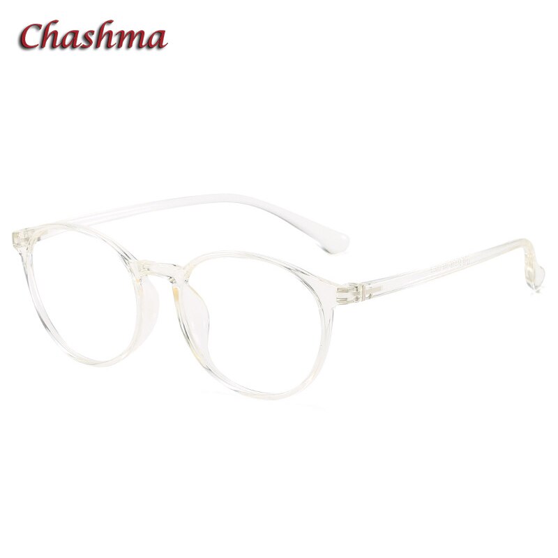 Women Round Frame Optical Eyewear Prescription Glasses for Girls Purple Retro Gafas Female: Clear