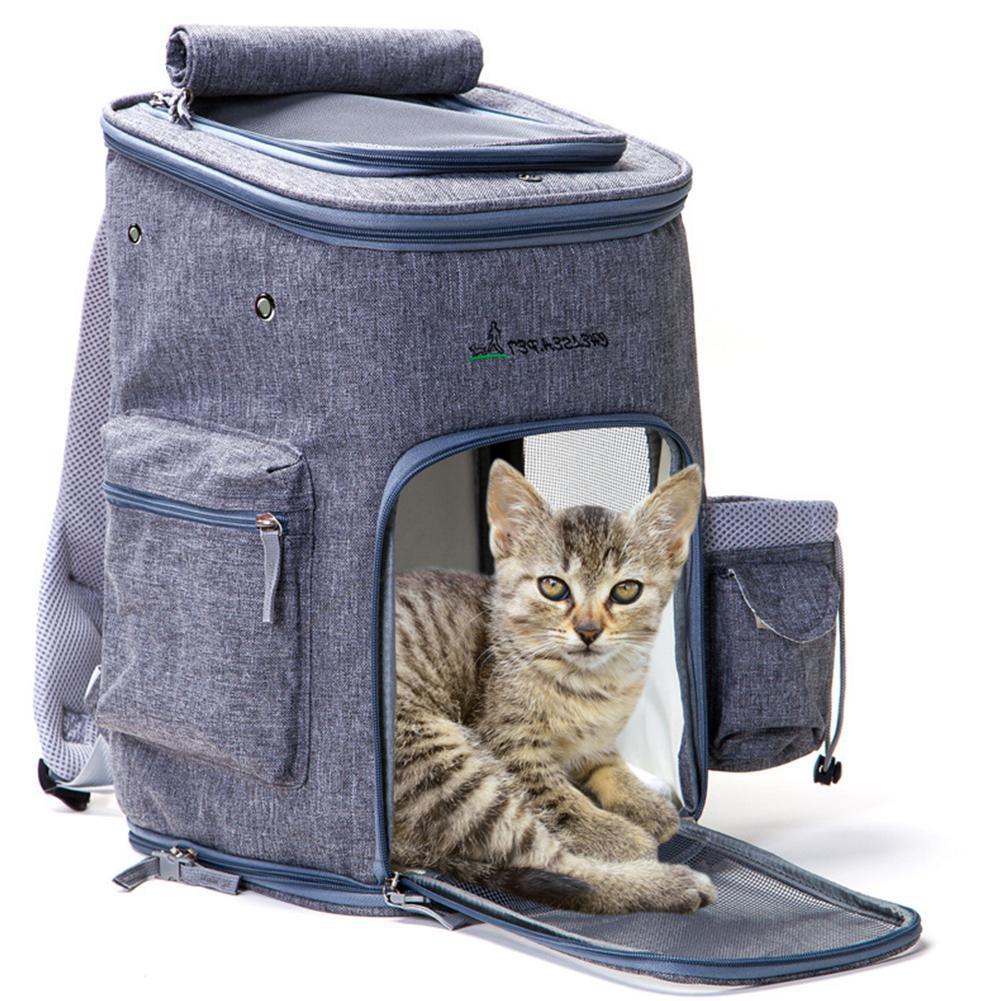 Outdoor Opvouwbare Draagbare Rugzak voor Katten Honden Ademend Huisdier Draagtas voor Fietsen Reizen Wandelen