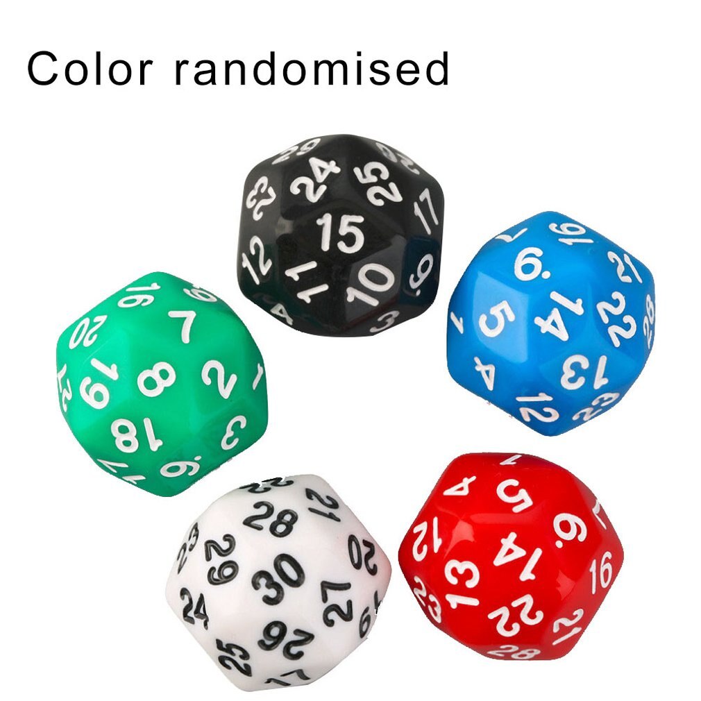 Multi-faceted Dice 30-faced Dice Digital Dice Colorful Multicolor Dice Game Dice Children's Toys