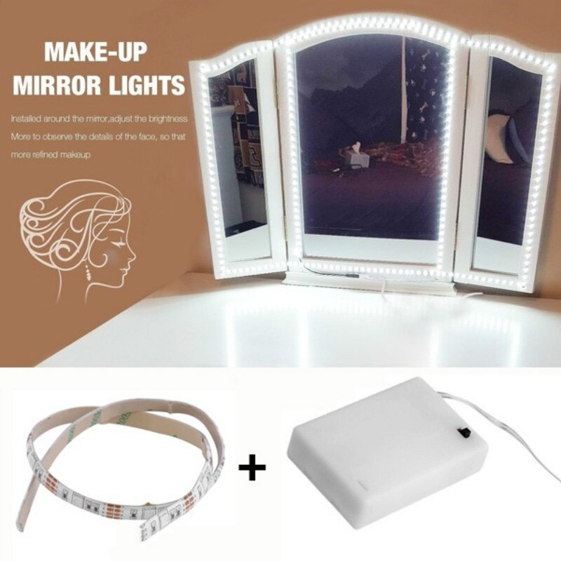 3M Vanity Makeup Mirror Lamp Led Light Strip 5V USB LED Flexible Tape Led Dressing Table mirror Lamp Decor Bathroom Light Strip