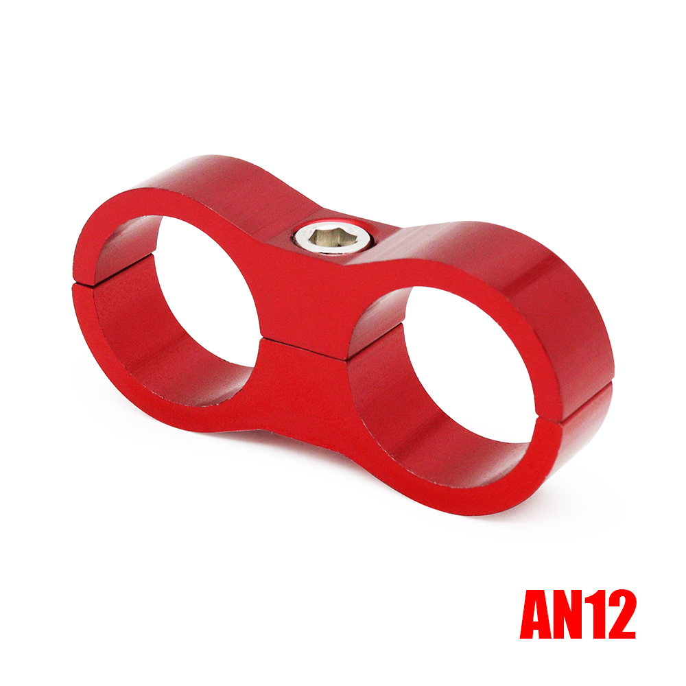 AN4 AN6 AN8 AN10 AN12 abrazadera de línea de manguera de goma trenzada, separador de línea anodizado de aluminio, Kit de abrazadera divisora, negro/rojo/azul: Marfíl