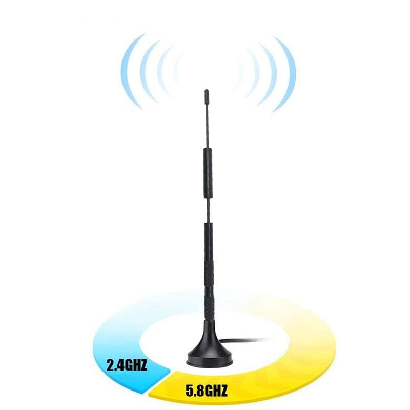 2.4G 5.8GHz dwupasmowa antena 7dBi SMA męnarty router antena 5ghz 1.5M/3M RG174 przedłużacz robić modemu antenowego Huawei