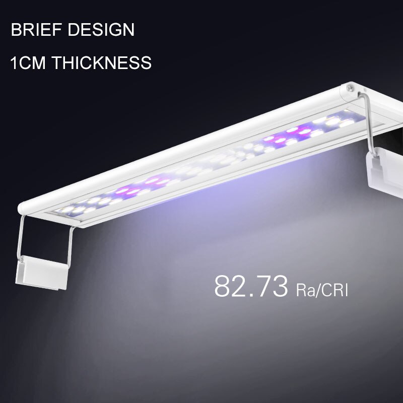Oświetlenie LED do akwarium 15-57cm wysokiej jakości lampa do akwarium z wysuwane uchwyty białe i niebieskie ledy pasuje do akwarium