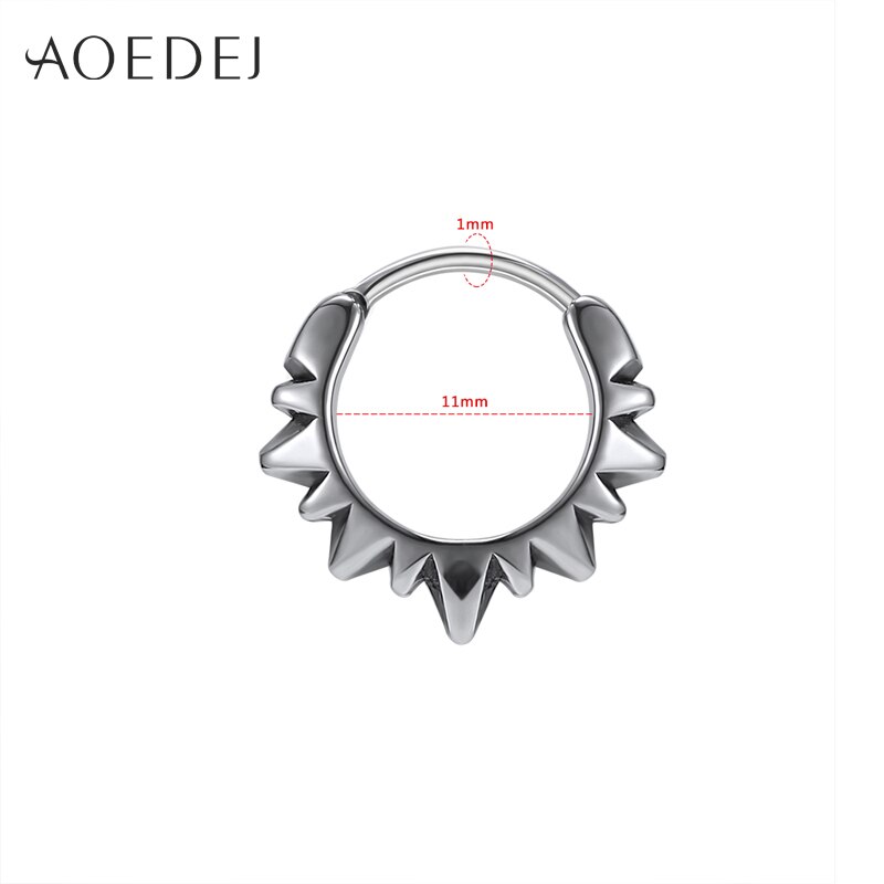 Aoedeli-pendientes de aro de acero inoxidable 316L para hombre, aretes circulares Punk Rock para hombre, joyas góticas, para niños