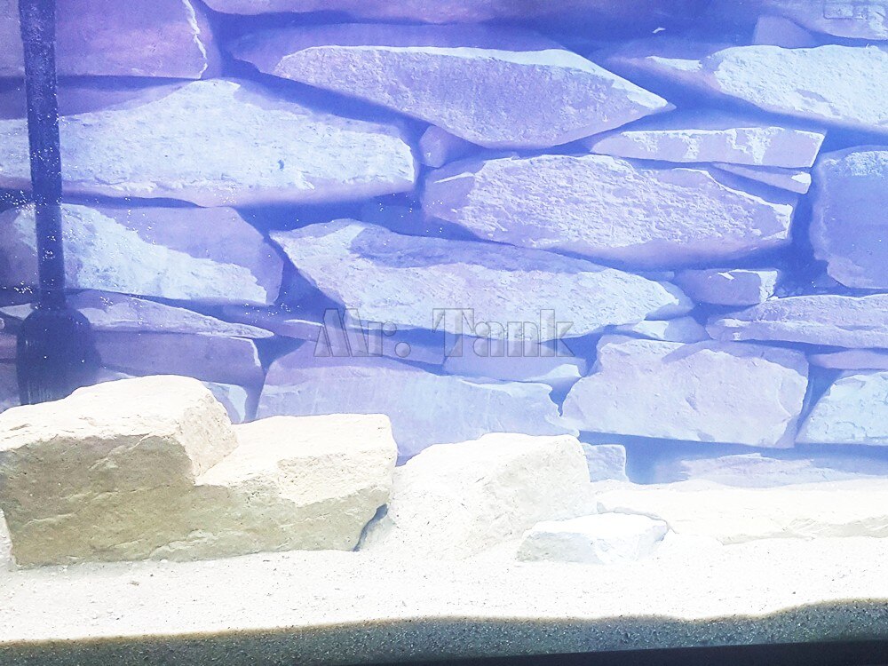 Custom Size Aquarium Background Poster With Self-Adhesive Rock Stone High Glossy PVC Fish Tank Decorative Backdrop Sticker