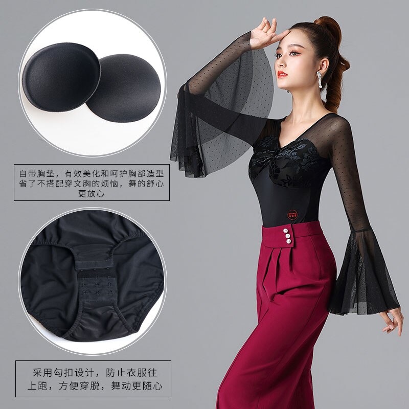 Doble nueva de ropa de baile de salón de baile largo para baile de de manga especialmente la práctica ropa femenina estándar nacional
