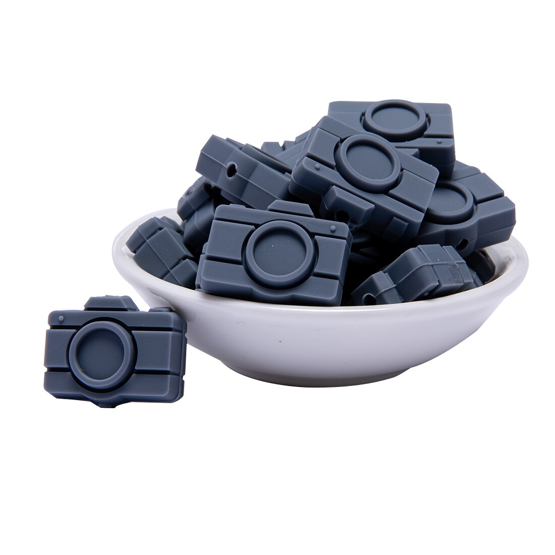 Bpa Gratis Silicone Bijtring Camera Tandjes Kralen Baby Bijtring Dier Camera Kauwen Speelgoed Verpleging Product: Gray