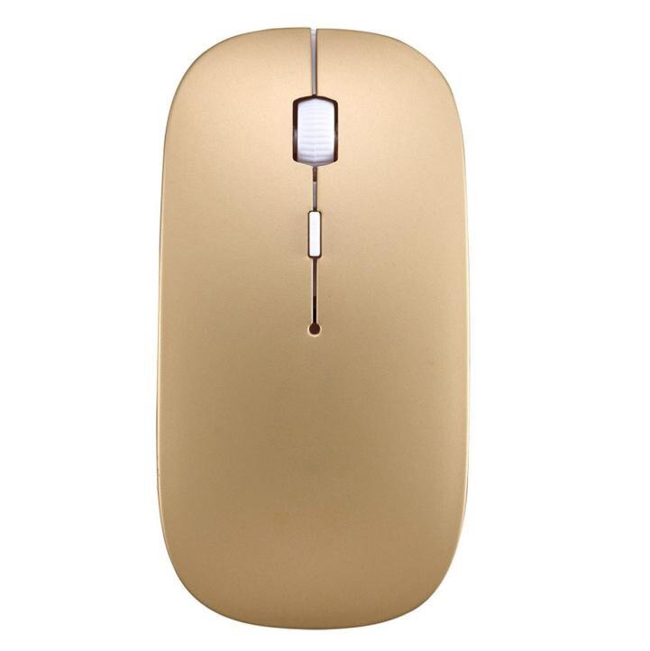 2400 DPI 4 Button Optical USB Wireless Gaming Mouse Ergonomic Mice Wireless Mouse For Laptop Stylish Gaming Computer Accessories: Gold