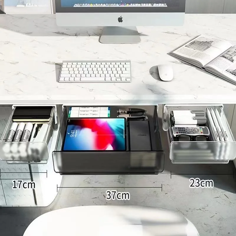 Under Desk Table Drawer Storage Organizer Slide Out Desk Drawers Hidden Desktop Organizer Attachable Pencil Storage Tray