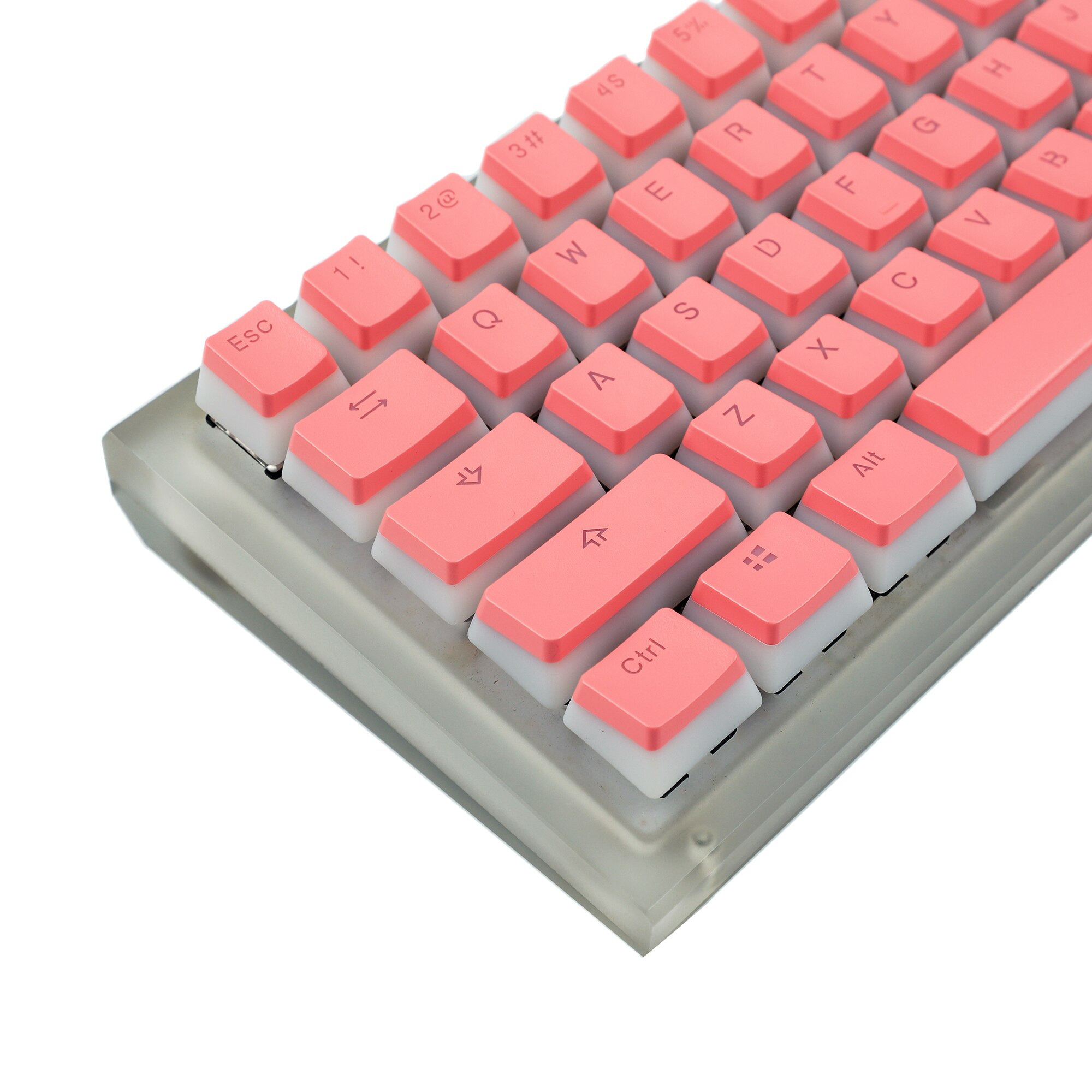 OEM Pudding Shine Through Backlit ANSI ISO 112 Key Double Shot PBT Keycaps For Mechanical Keyboard Keychron GK61X 61 87 104