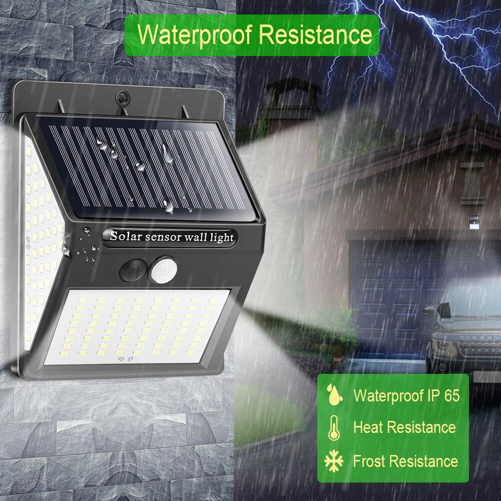 Solar Wall Lamp PIR Motion Sensor Solar Light Outdoor Waterproof Led Lights 144led Path And Garden Patio Space Decorative Lamps
