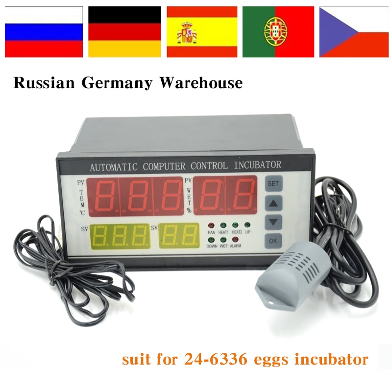 Controlador de incubadora de huevos XM-18, termostato higrostato, Control Digital Automático completo con sonda de Sensor de temperatura y humedad