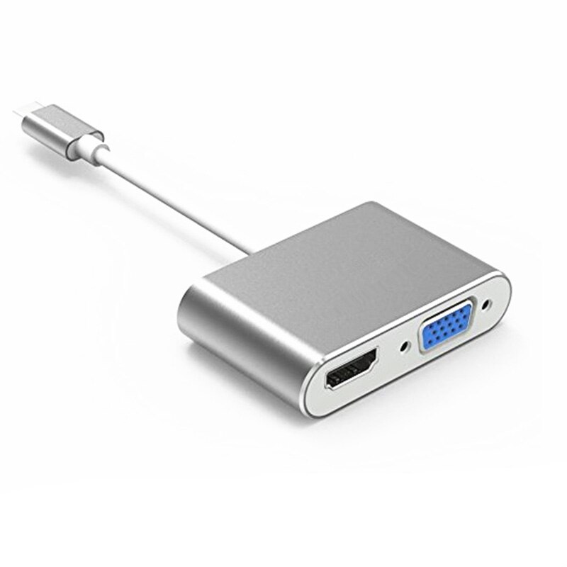 Estación de acoplamiento USB tipo C para ordenador portátil, adaptador USB tipo C HDMI VGA, para MacBook Air Pro Dell XPS Hp Elitebook Lenovo Thunderbolt 3: Default Title