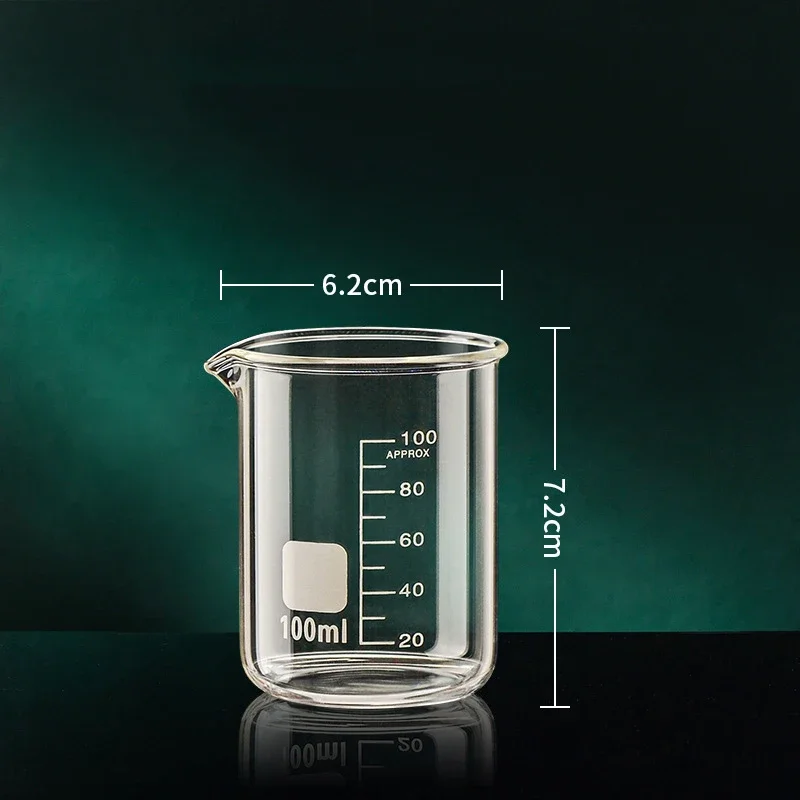 50-1000 ml Hohe Borosilikatglas Messbecher Küche Werkzeug Backen Messbecher Klare Skala Tasse Labor transparent becher: Licht Grün