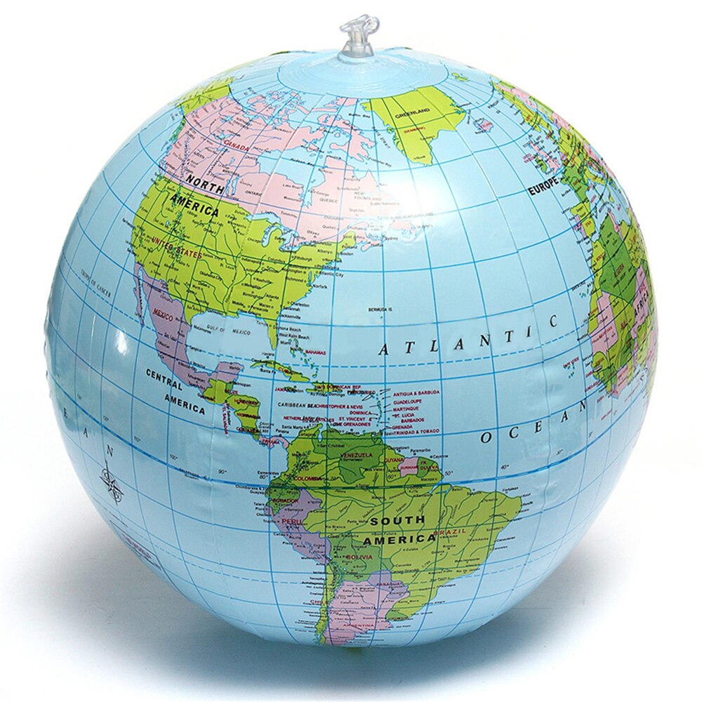 Oppustelig globus verden jord ocean kort bold geografi 30cm læring pædagogisk badebold børn legetøj hjemmekontor dekoration