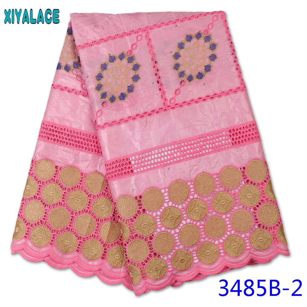 African Bazin Riche Getzner Dry Lace Stones Basin Fabric Senegal Bazin Brode with Stones for Women KS3485B