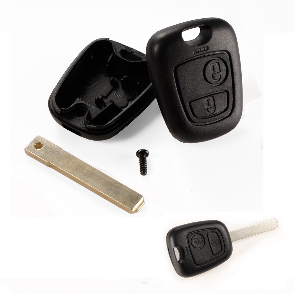 Shell-sleutelhanger voor afstandsbediening auto peugeot 207 307 407 107 307 sw 308 2 afstandsbediening knoppenkast