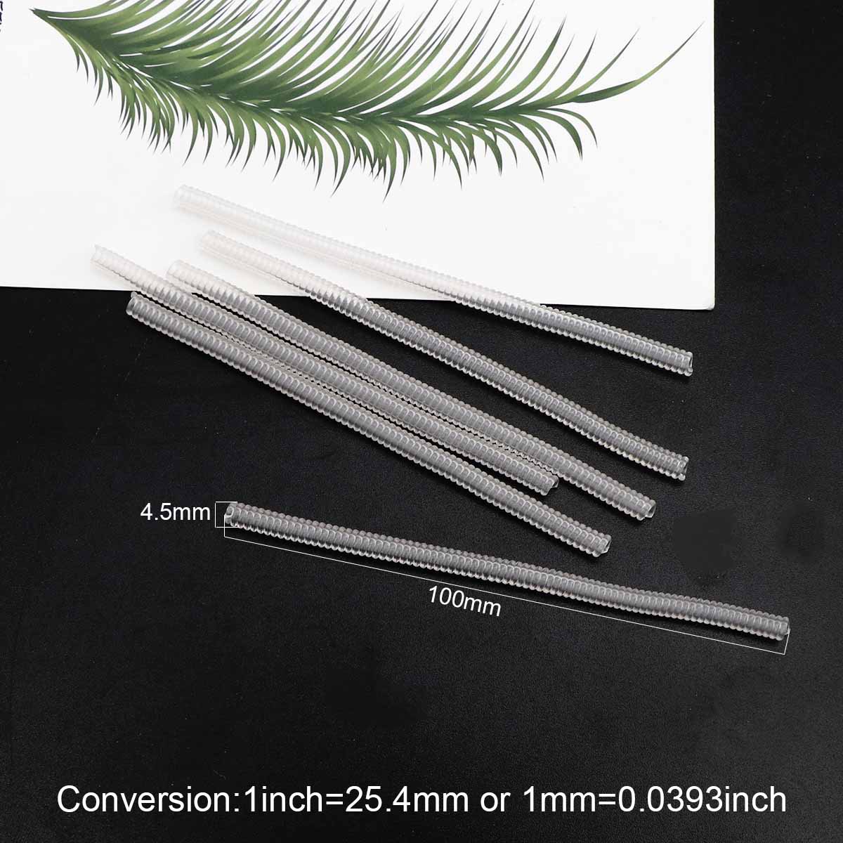 3Size 10cm Clear Ring Spiral Based Ring Size Adjuster Guard Tightener Reducer Resizing Tools Jewelry Accessories: 4.5mm