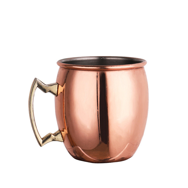 Taza de mula de Moscú de 530ml, vaso de cobre Chapado en cobre martillado para vino, café, oso, para casa, Bar y tienda: 04