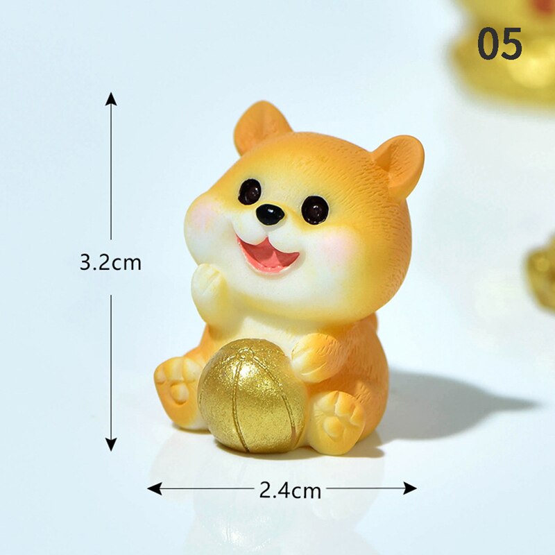 Harz Hund Ornament Familie Micro Landschaft Dekoration Miniaturen Figuren Home Decor Welpen Zubehör: 05