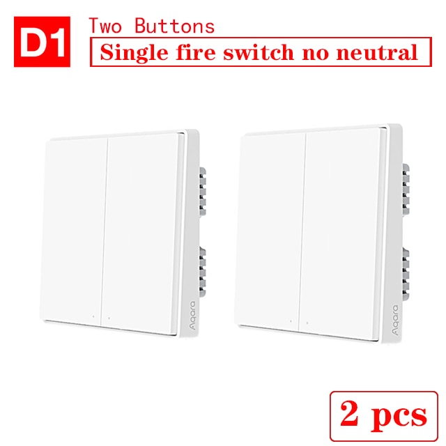 Newest Aqara D1 Wall Switch ZigBee Smart Light Remote Control Wireless Key Zero Line Fire Wire Wireless Switch With/NO Neutral