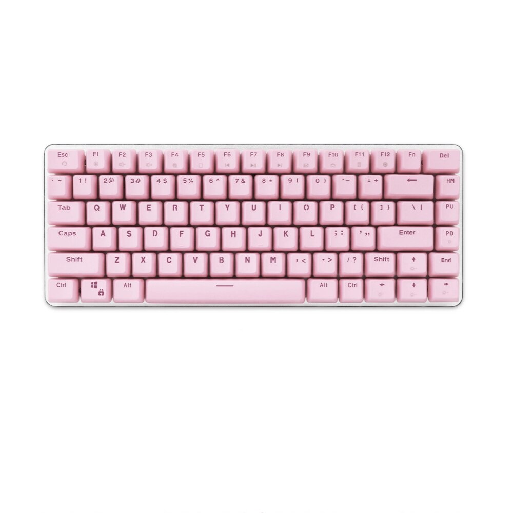 82 Keys Gaming Mechanical Keyboard Mini Keyboard Swap White Backlit Double Color Injection Keycaps Metal Panel Anti-ghostin