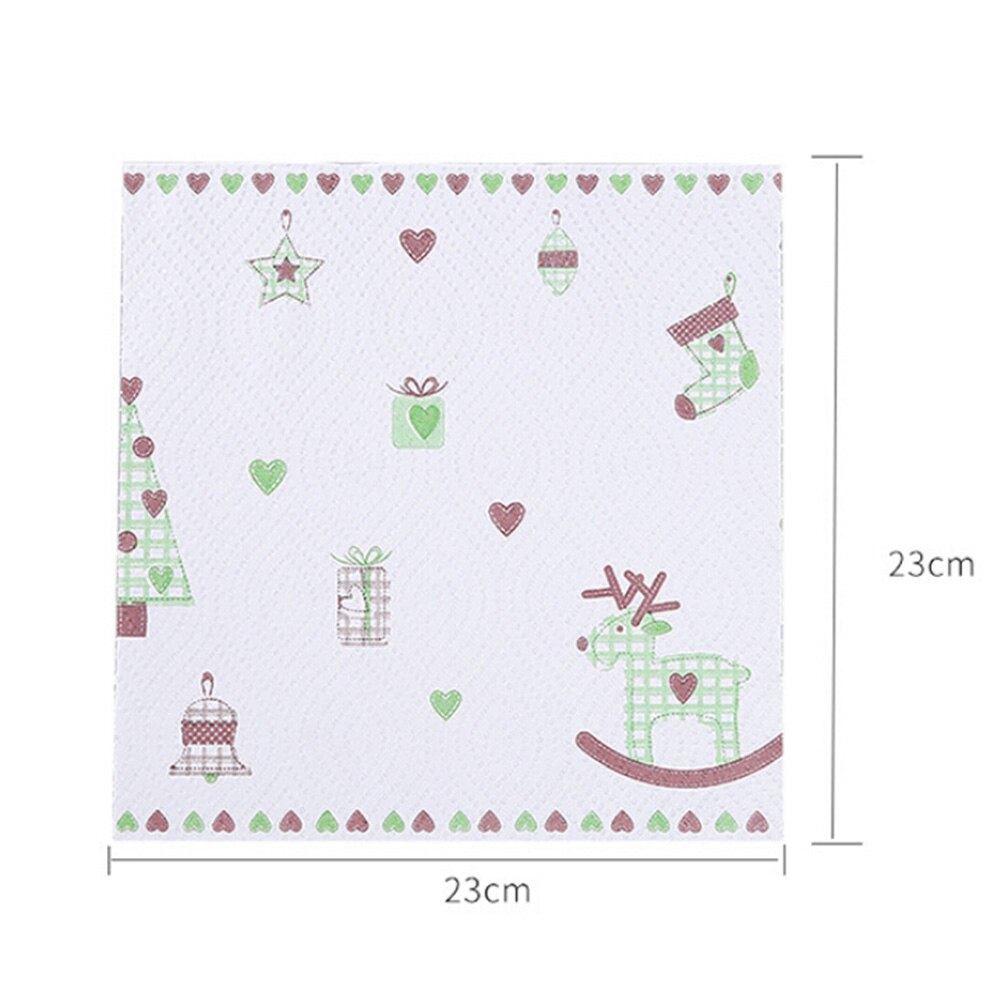 1 Roll Xmas Gedrukt Keuken Olie Adsorberen Papier Tissue Wegwerp Reiniging Handdoek Stofdoek Doek