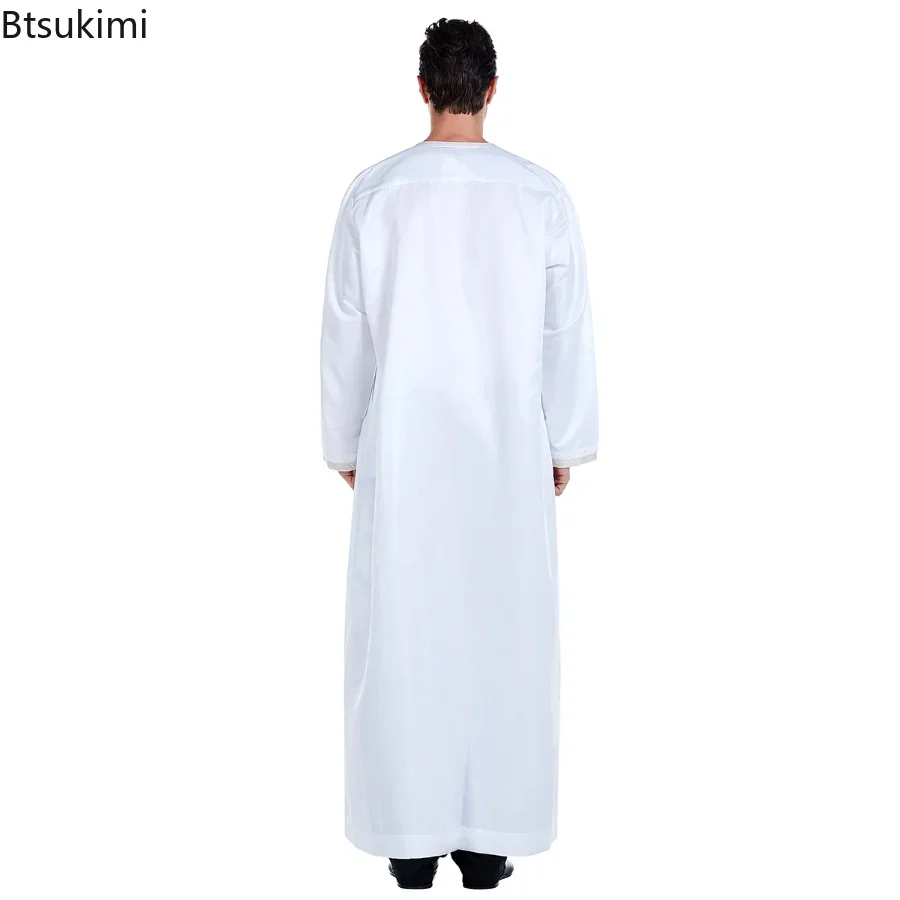 Ramadan Muslimische Männer Kleidung Jubba Thobe Langes Kleid Pakistan Dubai Arabisch Djellaba Kaftan Abaya Islamische Gebet Kleid Gottesdienst