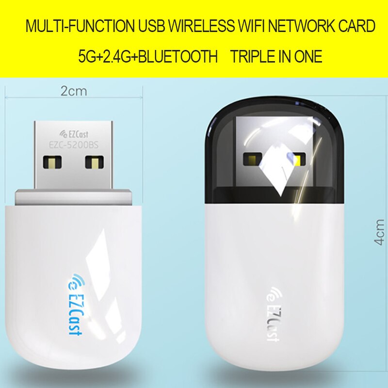USB Mini WiFi Adapter 2.4G/5G Dual Band Bluetooth Wireless Network Adapter for PC Desktop VDX99