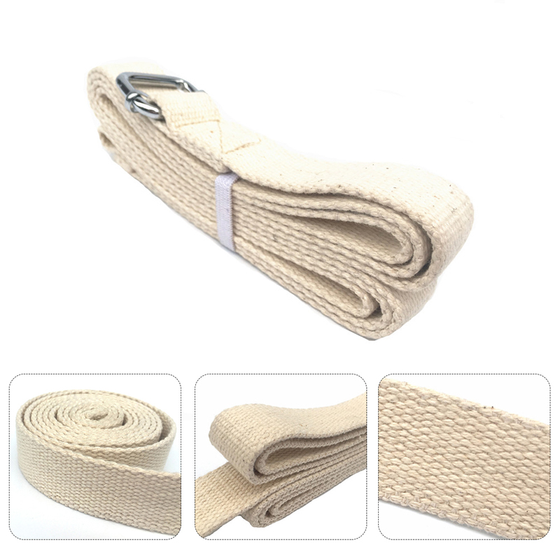 300cm Puur Katoen Pilates Yoga Stretch Riem Opening Schouder Borst Vrouwen Yoga Stretch Strap Verstelbare Fitness Oefening Gym Touw