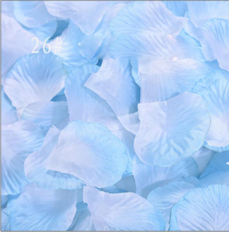 Pétales de Rose en soie, 500 pièces/lot, fournitures de décoration pour fête de mariage, jaune, Rose, violet: 26