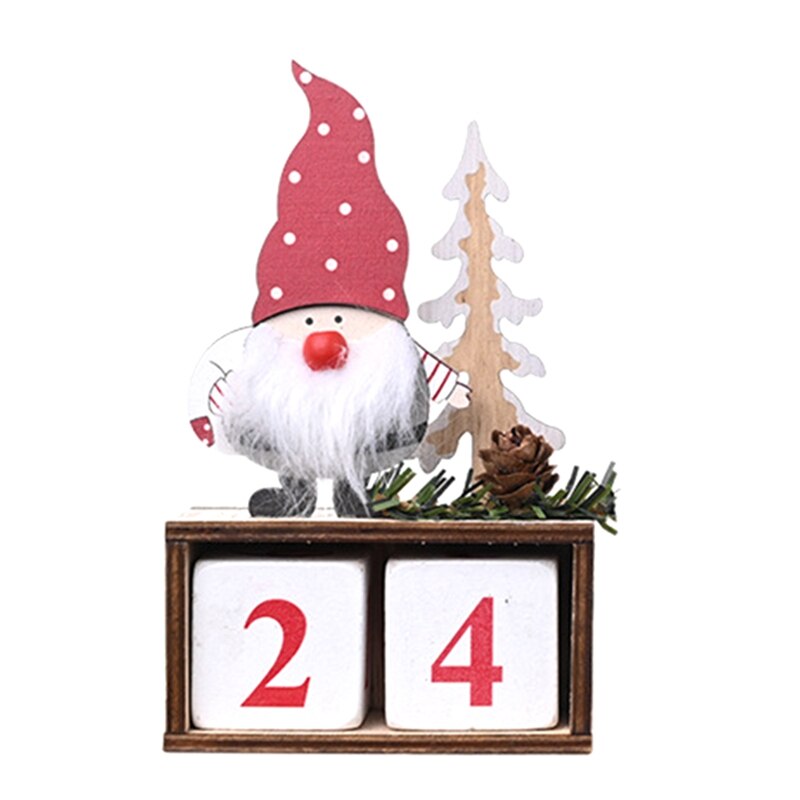 Joulukalenteri hyvää joulua koristeet kotiin vuosi santa claus nuket tonttu sisustus: A