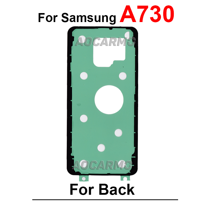Pegatina para Samsung Galaxy A40 A41 A50 A51 A52 A60 A70 A71 A72 A73 A80 A730 A750 A920 cinta adhesiva de cubierta trasera pegamento: Morado