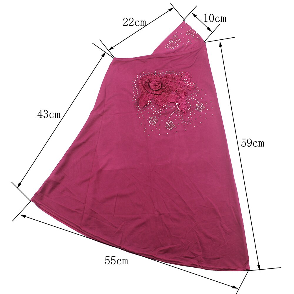 Mulheres muçulmanas meninas hijab lenço islâmico mulher uma peça amira boné cobertura completa headwear com uma beleza flor diamante atacado