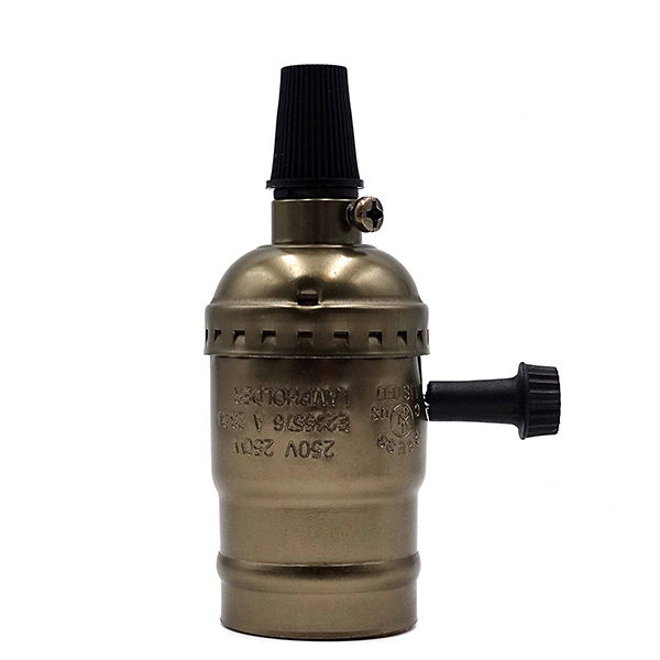 Lampenfassung Jahrgang Edison Glühbirne E26 E27 Sockel Schraube Lampensockel Aluminium Licht 110V 220V Sockel Industrie retro Anhänger Lampenfassung: Lila