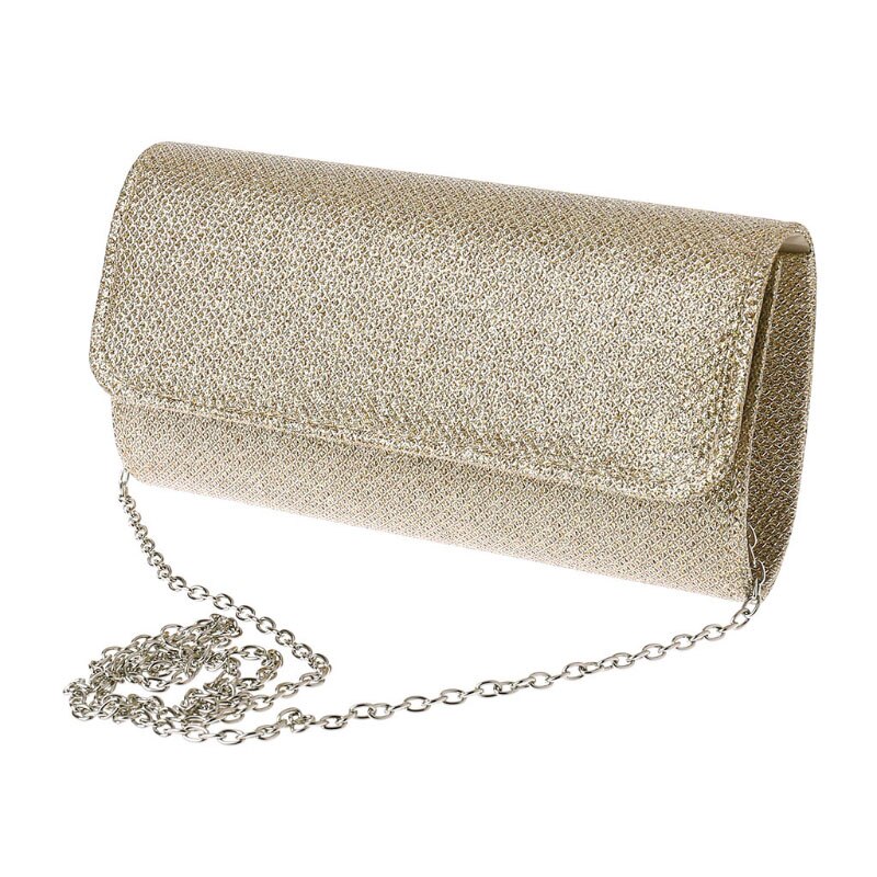 Women's Evening Shoulder Bag Bridal Clutch Party Prom Wedding Handbag: Champagne