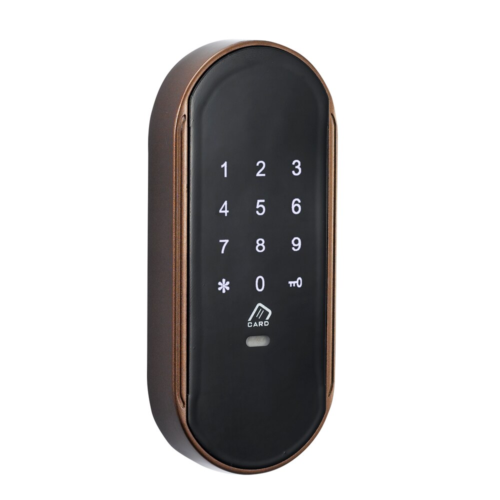 Door lock smart electronic password coded inductive lock sauna gym locker cabinet induction cipher lock electronic coded lock: EM153 Coffee gold