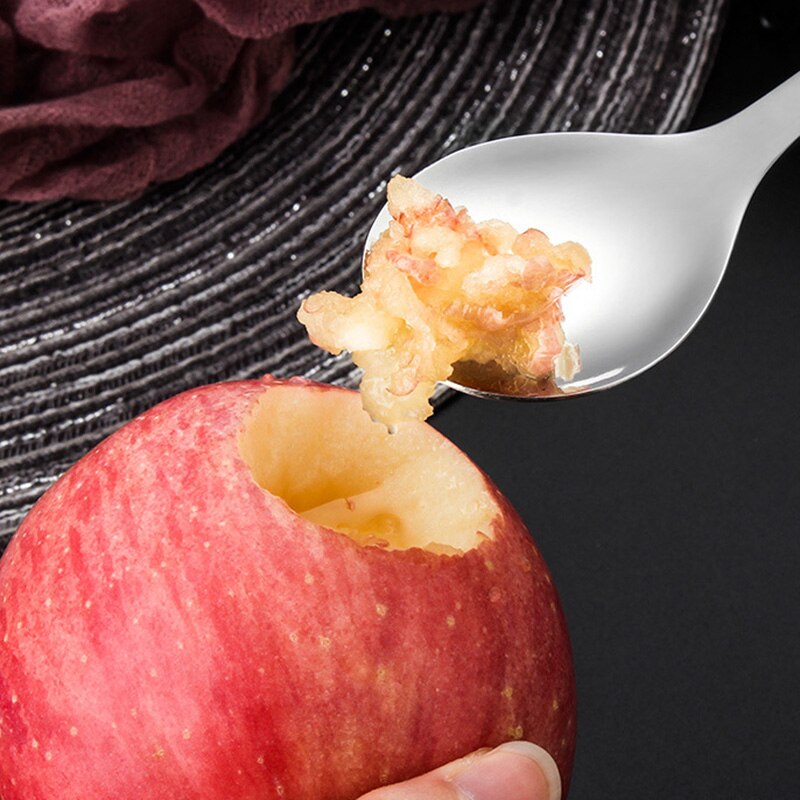 Stainless Steel Grapefruit Scraper Spoon Serrated Sawtooth Edges Long Handle Kitchen SDF-SHIP