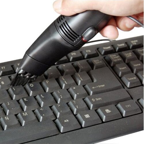 Mini usb dammsugare tangentbord dammsugare för bärbar dator - familjekontor pc tangentbordsrengörare verktyg-svart