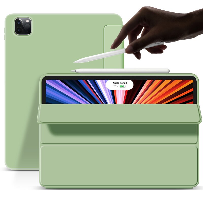 Voor Ipad Pro 11 Case Smart Case Slim Magnetische Folding Flip Stand Soft Tpu Back Cover Voor Ipad Pro 11 Case Tablet Funda: Matcha / iPad Pro 11 2020