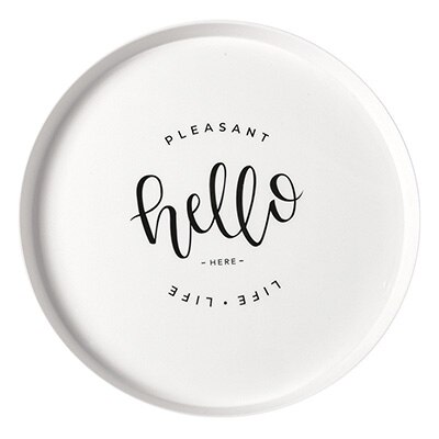 Nordic Style Plastic Round Breakfast Tray Food Fruit Dessert Plate Snack Storage Trays Kitchen Decorative Dish Tray C1574 d: D