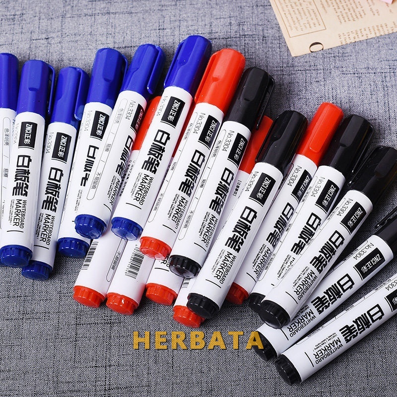 10 Stks/pak Tweekoppige Note Pen Whiteboard Pen Uitwisbare Schrijven Whiteboard Marker Speciale Pen Rood Blauw Zwart Water-gebaseerd Pen
