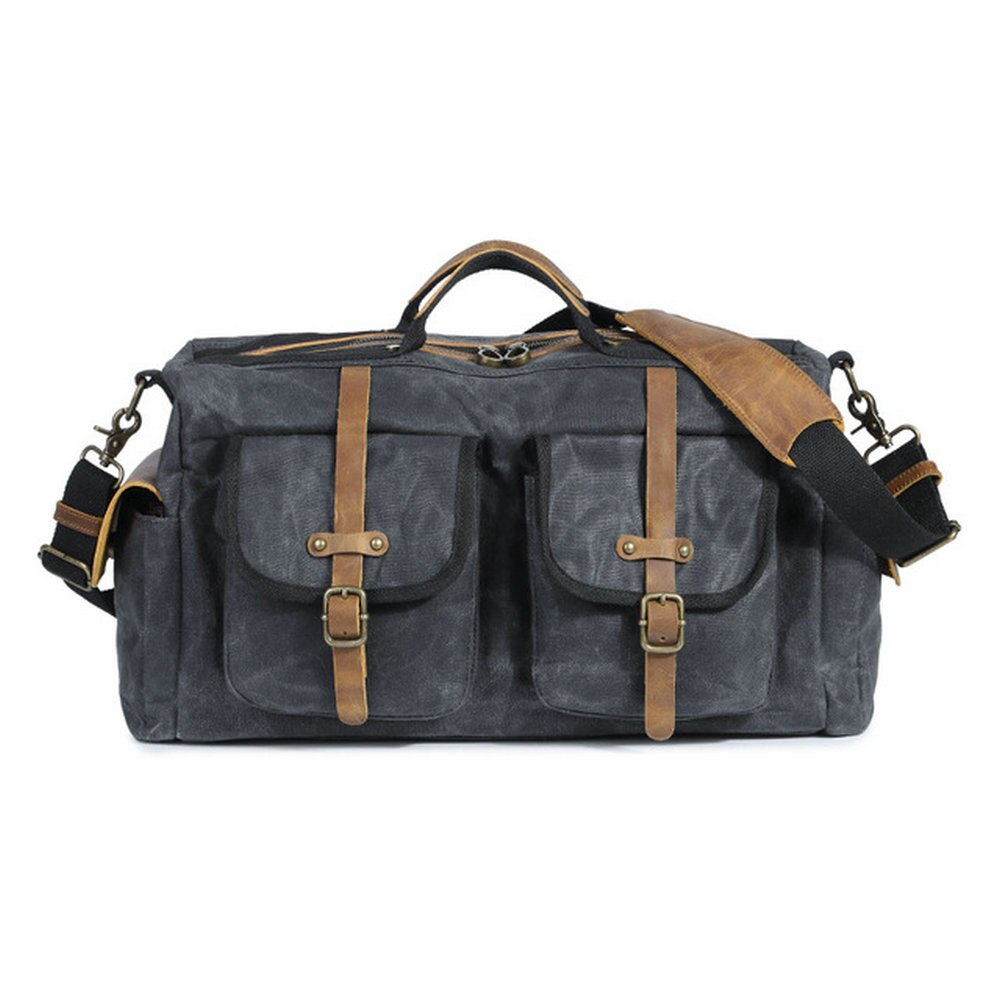 Mannen Tas Reistas Mannen Outdoor Grote Capaciteit Waterdichte Batik Canvas Tas Draagbare Messenger Bagage Tas B46-41: Black