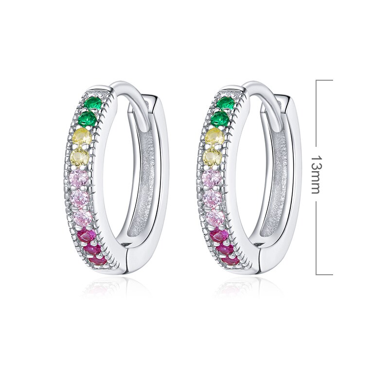 Bamoer 925 Sterling Zilver Cz Eenvoudige Vrouwelijke Oorringen Sieraden Voor Vrouwen Sterling Zilveren Sieraden PAS456: BSE459