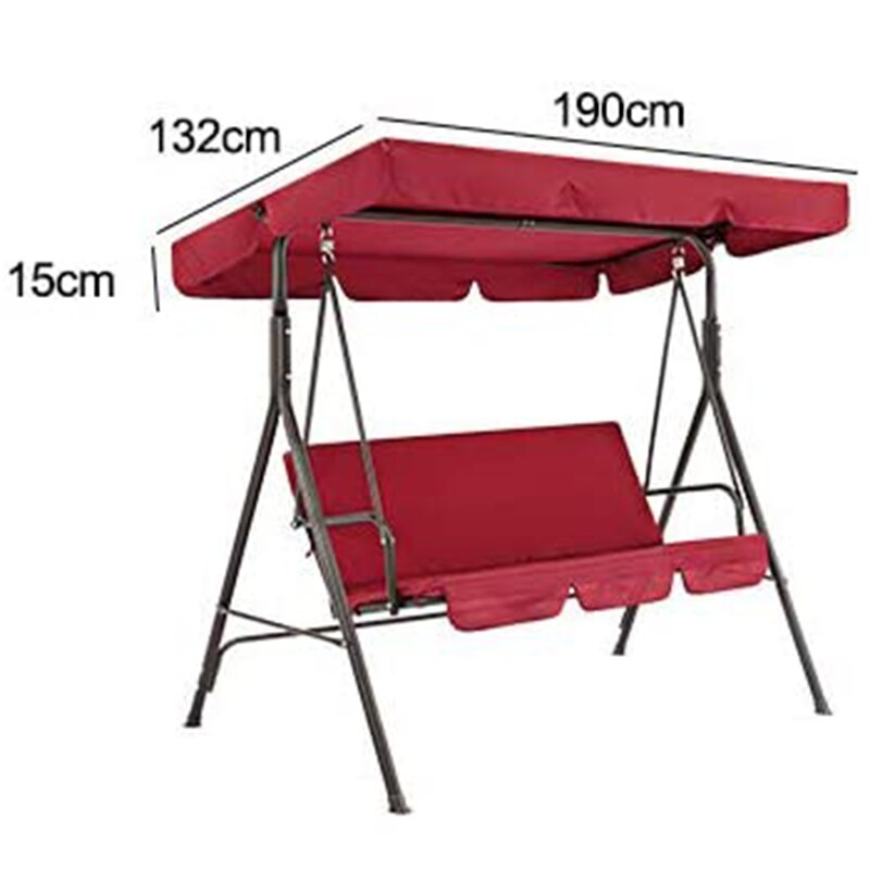 Terrasse Schaukel Stuhl 2 Teile/los Universal Garten Stuhl Staubdicht 3-Seater Outdoor Abdeckung (Rot)